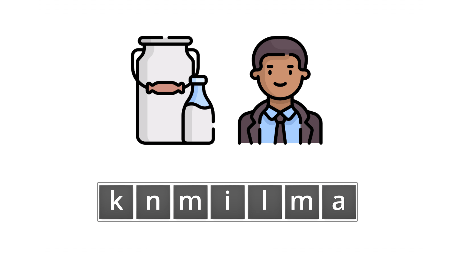 esl resources - flashcards - compound nouns  - unscramble - milkman