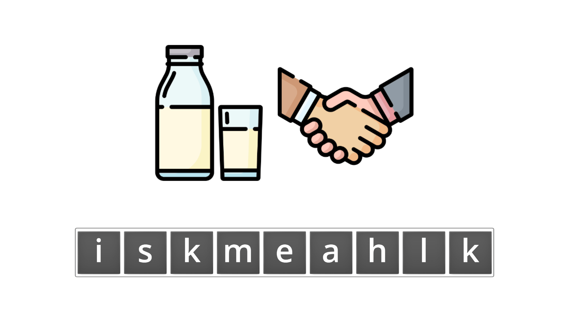 esl resources - flashcards - compound nouns  - unscramble - milkshake